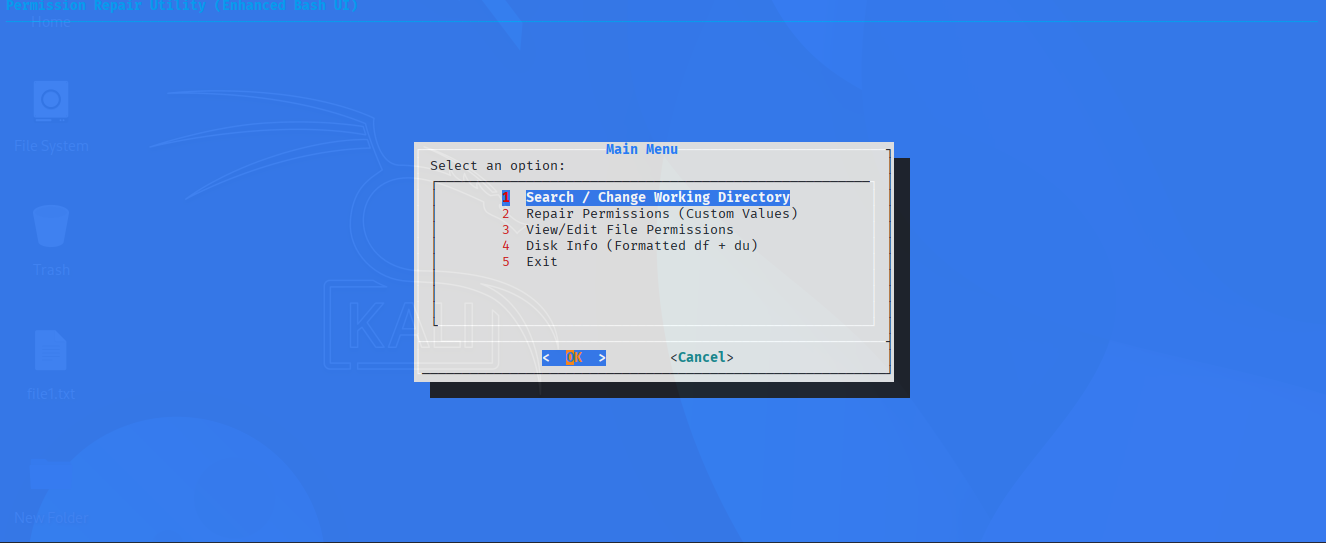 Permission repair utility